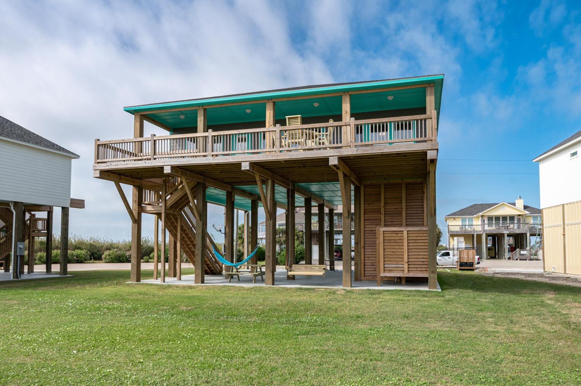 Stylish 4Br Crystal Beach Retreat Walk To Beach Bolivar Peninsula Kültér fotó